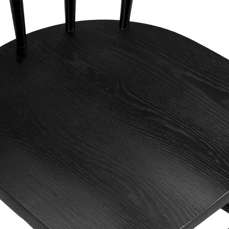 Poly & Bark Hava Dining Chair - Solid Oak Wood with Spindle-Back