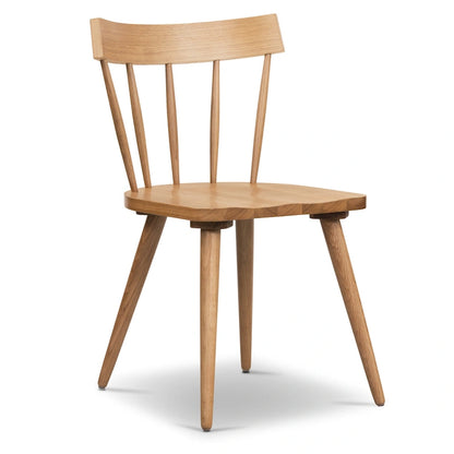 Poly & Bark Hava Dining Chair - Solid Oak Wood with Spindle-Back