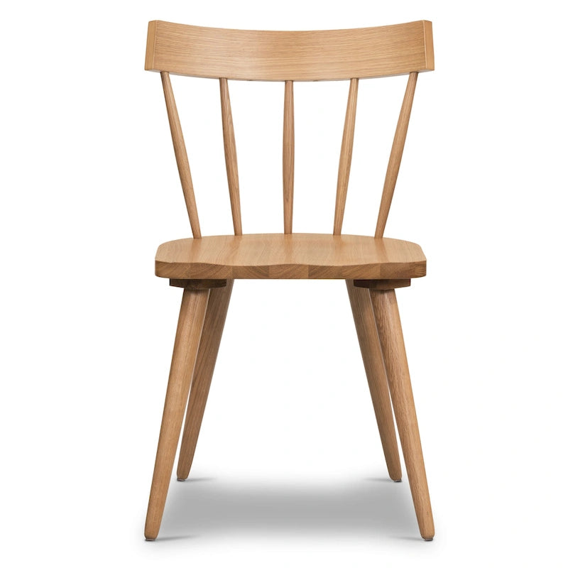 Poly & Bark Hava Dining Chair - Solid Oak Wood with Spindle-Back