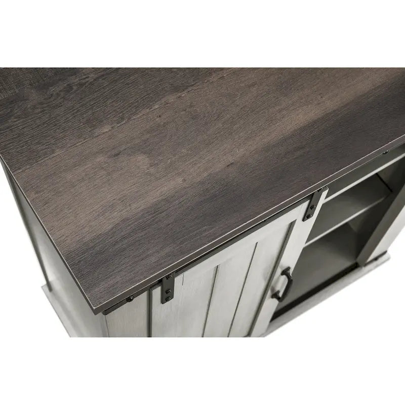 32 in. Sliding Barn Door Accent Cabinet Storage - 32 in Width