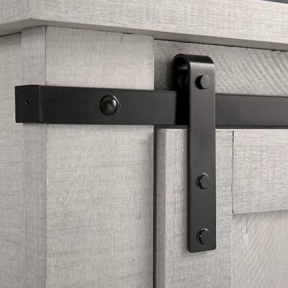 32 in. Sliding Barn Door Accent Cabinet Storage - 32 in Width