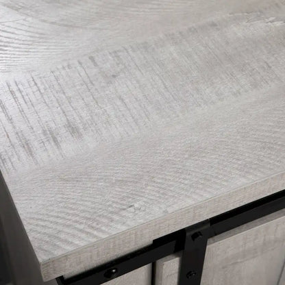 32 in. Sliding Barn Door Accent Cabinet Storage - 32 in Width