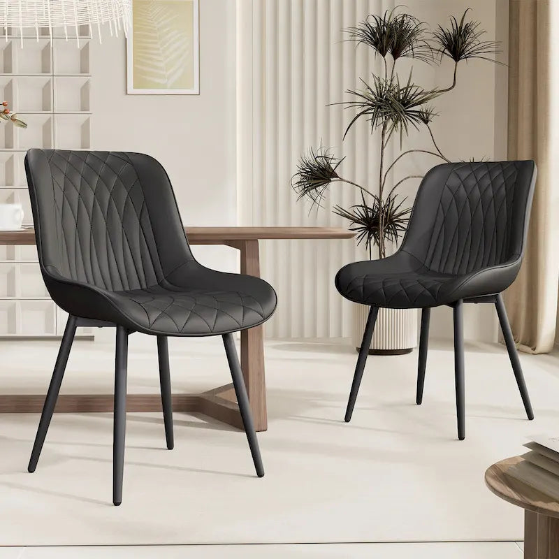 Modern Dining Chairs Set of 2 Upholstered Dining Room Chairs