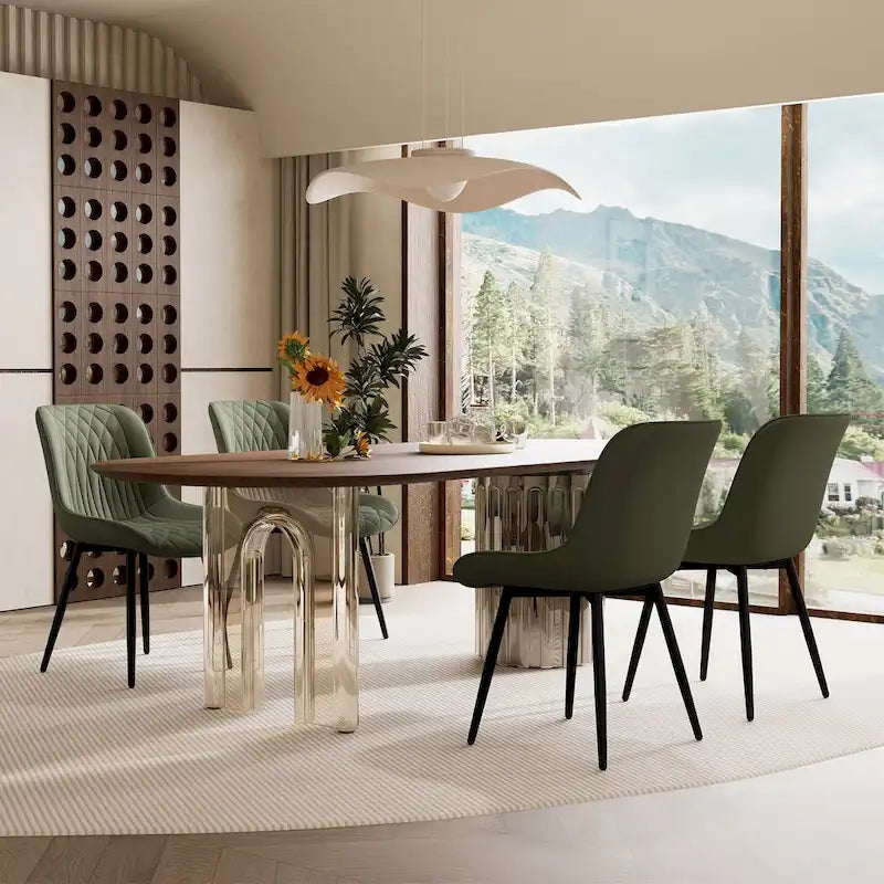 Modern Dining Chairs Set of 2 Upholstered Dining Room Chairs