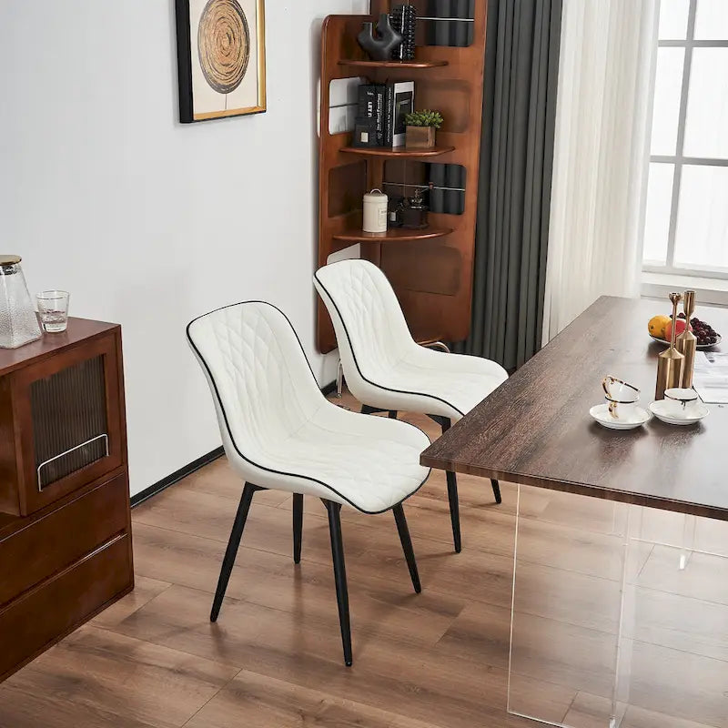 Modern Dining Chairs Set of 2 Upholstered Dining Room Chairs