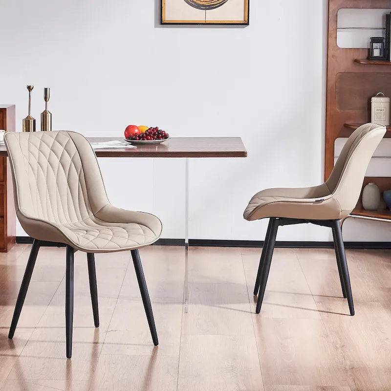 Modern Dining Chairs Set of 2 Upholstered Dining Room Chairs
