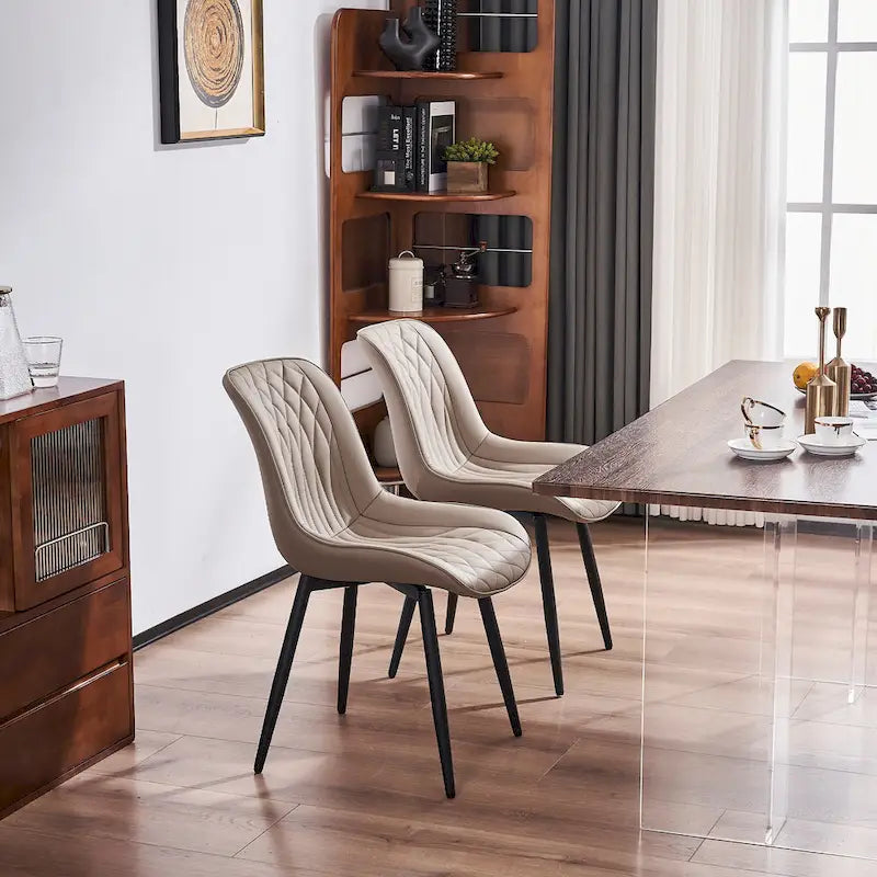 Modern Dining Chairs Set of 2 Upholstered Dining Room Chairs