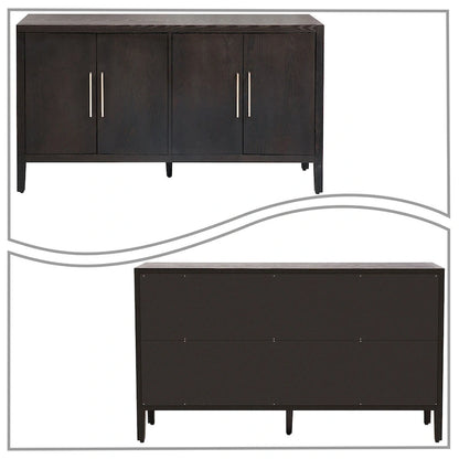 Minimalist Vintage Wooden Sideboard with Solid Pine Wood Legs
