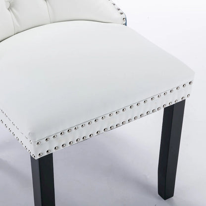 High-end Tufted Upholstered Nailhead Trim Dining Chair, Set of 2
