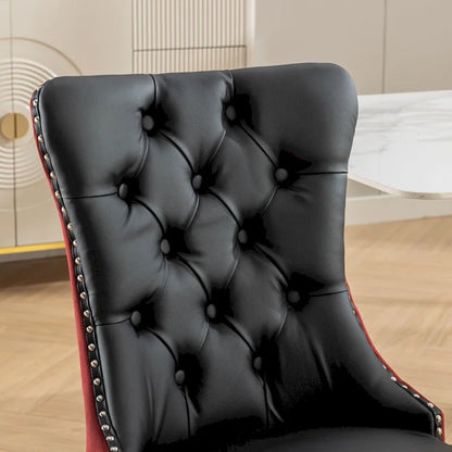 High-end Tufted Upholstered Nailhead Trim Dining Chair, Set of 2