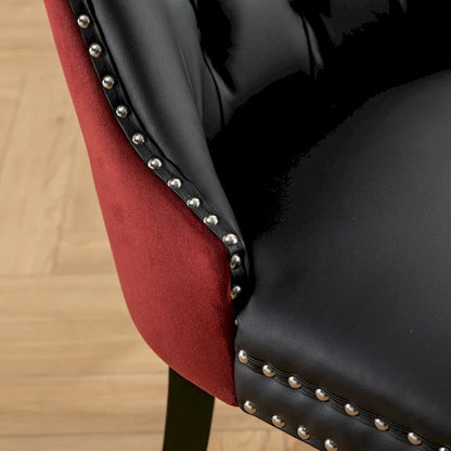 High-end Tufted Upholstered Nailhead Trim Dining Chair, Set of 2