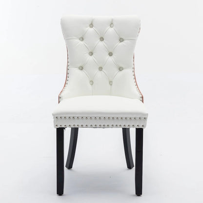 High-end Tufted Upholstered Nailhead Trim Dining Chair, Set of 2