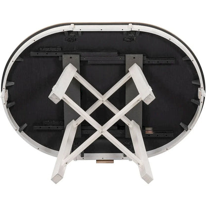 5 PCS Farmhouse Dining Table Set of 4 Chairs, Extendable