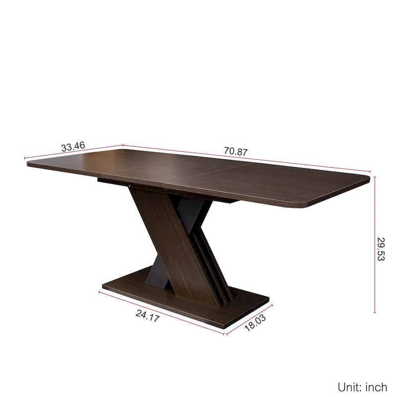 Multifunctional Extendable Console Table Rectangular Functional Dining Table