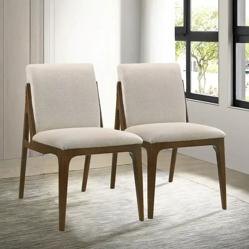 Omaha Luxury Modern Solid Wood Dining Chair (Set of 2)