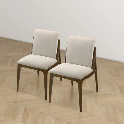 Omaha Luxury Modern Solid Wood Dining Chair (Set of 2)