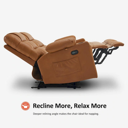 MCombo Electric Power Loveseat Recliner, Power Reclining Sofa with Heat and Vibration, USB Ports, Cup Holders PR622