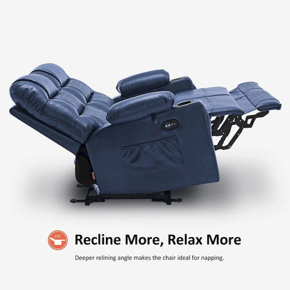 MCombo Electric Power Loveseat Recliner, Power Reclining Sofa with Heat and Vibration, USB Ports, Cup Holders PR622