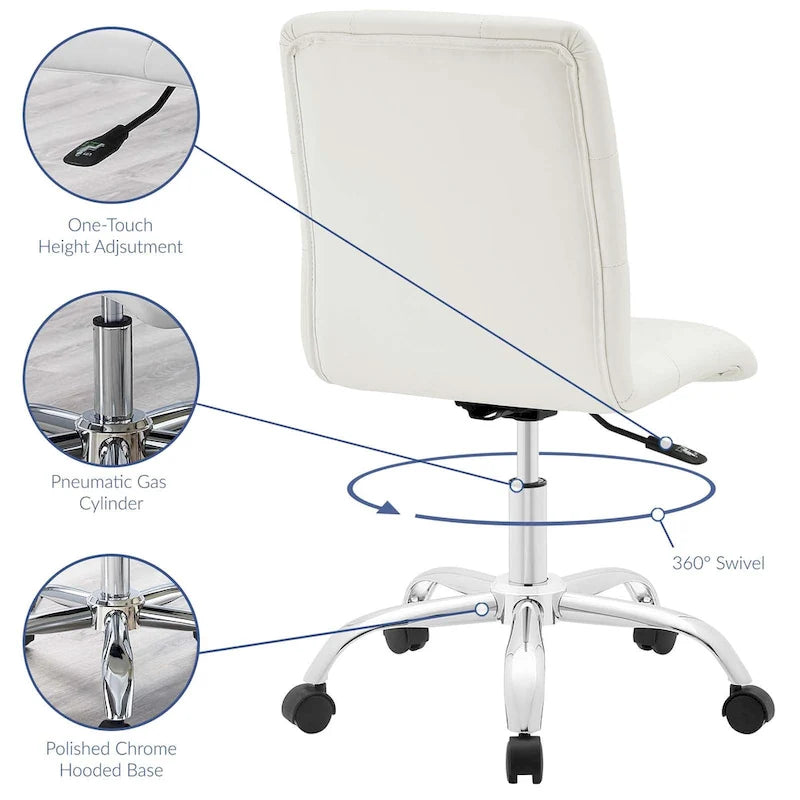 Prim Armless Mid Back Office Chair
