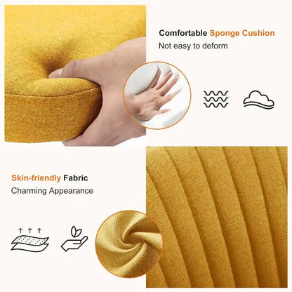 Armless Home Office Desk Chair with Wheels Adjustable Swivel Task Computer Vanity Chair for Small Spaces