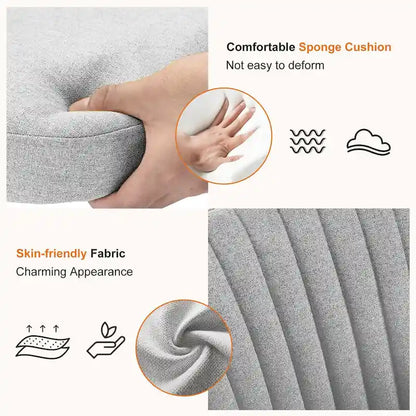 Armless Home Office Desk Chair with Wheels Adjustable Swivel Task Computer Vanity Chair for Small Spaces