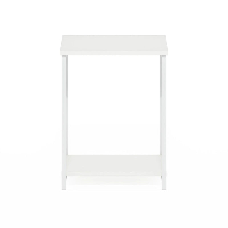 Furinno Simplistic Industrial Metal Frame End Table, 1-Pack, Espresso