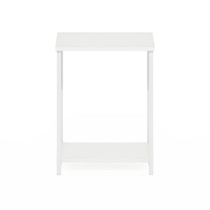 Furinno Simplistic Industrial Metal Frame End Table, 1-Pack, Espresso