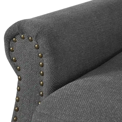 COZYMAN Modern Solid Wood Armchair Upholstered Fabric/Faux Leather Accent Chair for Living Room