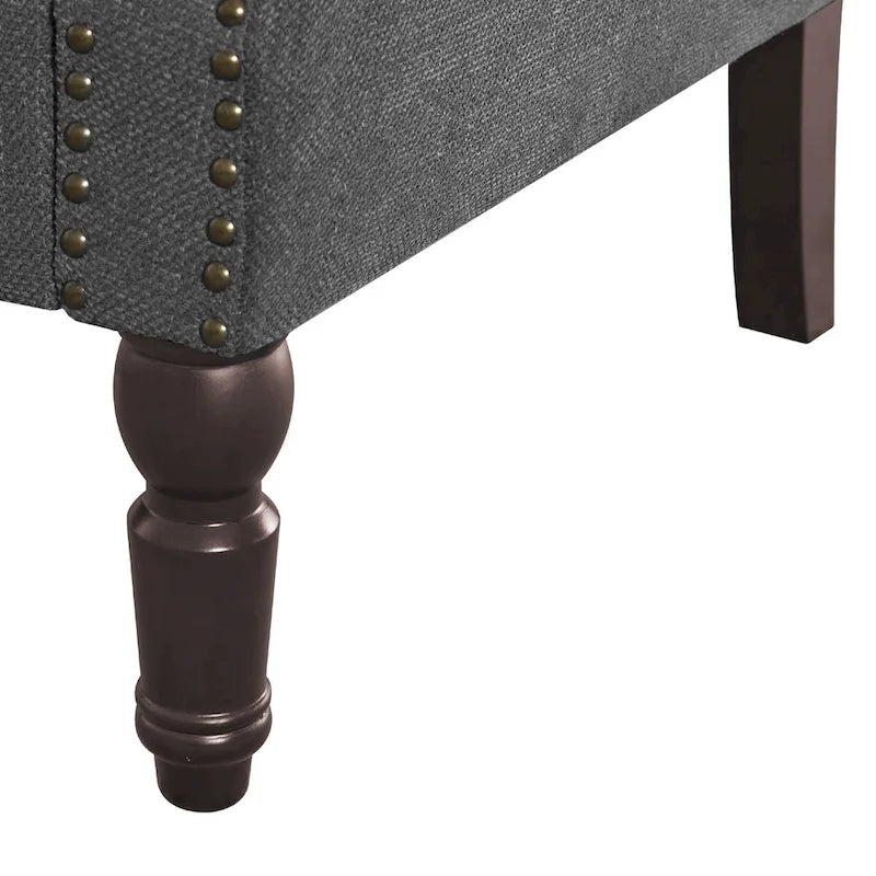 COZYMAN Modern Solid Wood Armchair Upholstered Fabric/Faux Leather Accent Chair for Living Room