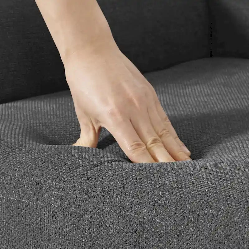 COZYMAN Modern Solid Wood Armchair Upholstered Fabric/Faux Leather Accent Chair for Living Room