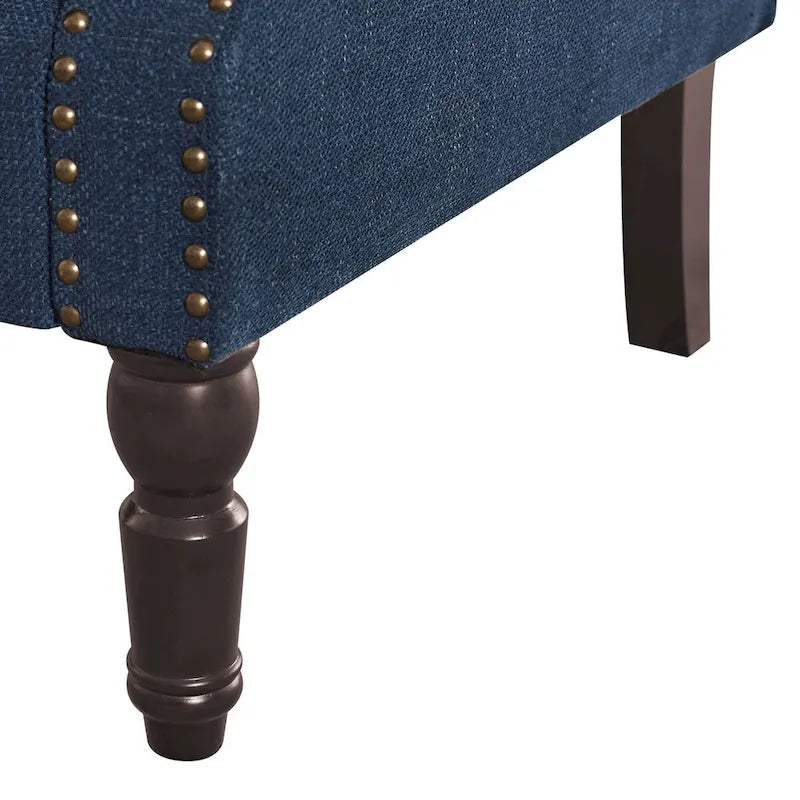 COZYMAN Modern Solid Wood Armchair Upholstered Fabric/Faux Leather Accent Chair for Living Room