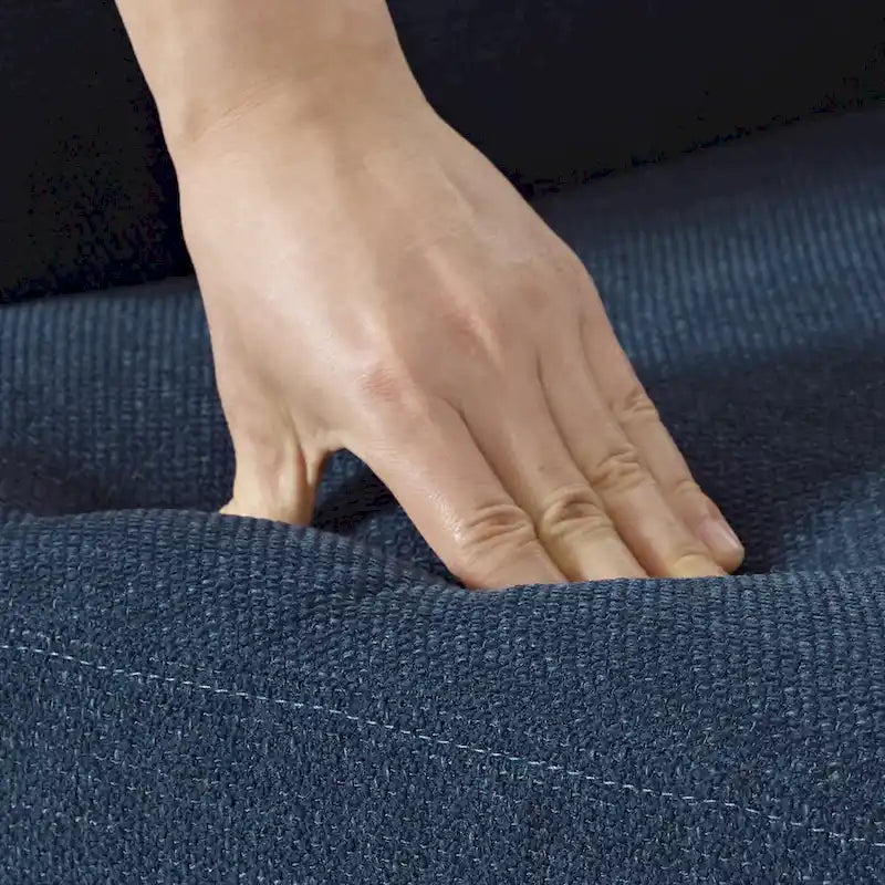 COZYMAN Modern Solid Wood Armchair Upholstered Fabric/Faux Leather Accent Chair for Living Room