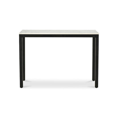 Aurelle Home Pariso Modern White Marble-Top Console Table - 42 W x 30 H x 14 D