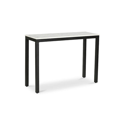 Aurelle Home Pariso Modern White Marble-Top Console Table - 42 W x 30 H x 14 D