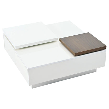 Square Wood Coffee Table with High Gloss finish