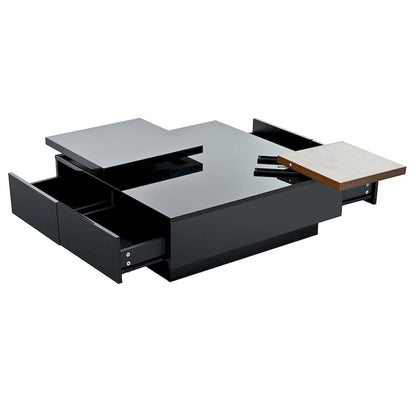 Square Wood Coffee Table with High Gloss finish