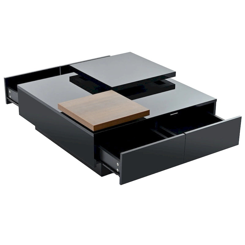 Square Wood Coffee Table with High Gloss finish