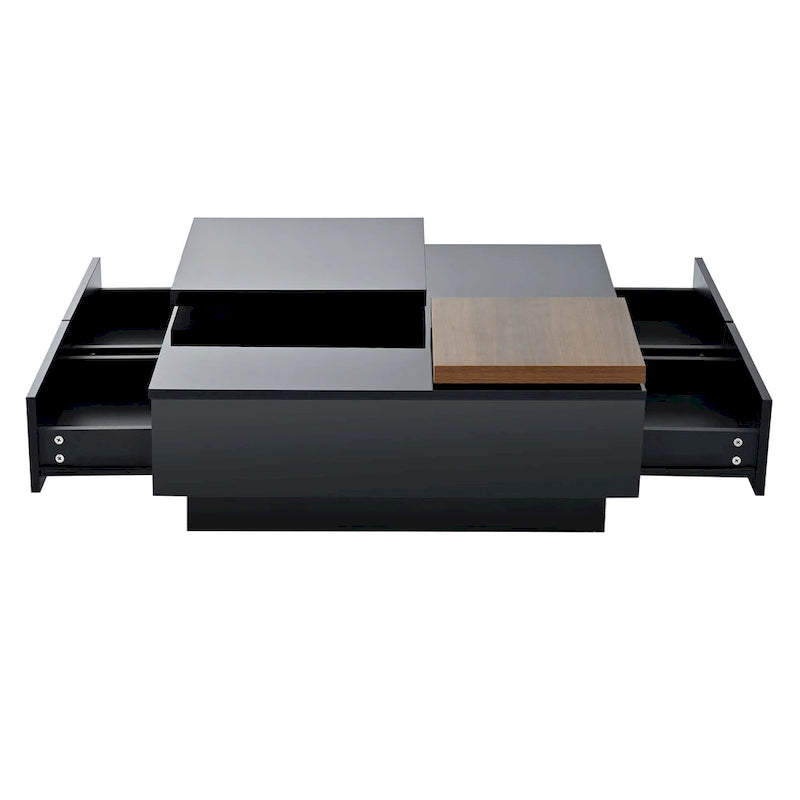 Square Wood Coffee Table with High Gloss finish