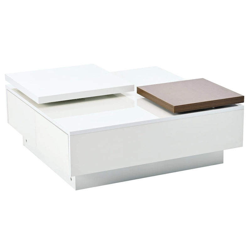 Square Wood Coffee Table with High Gloss finish