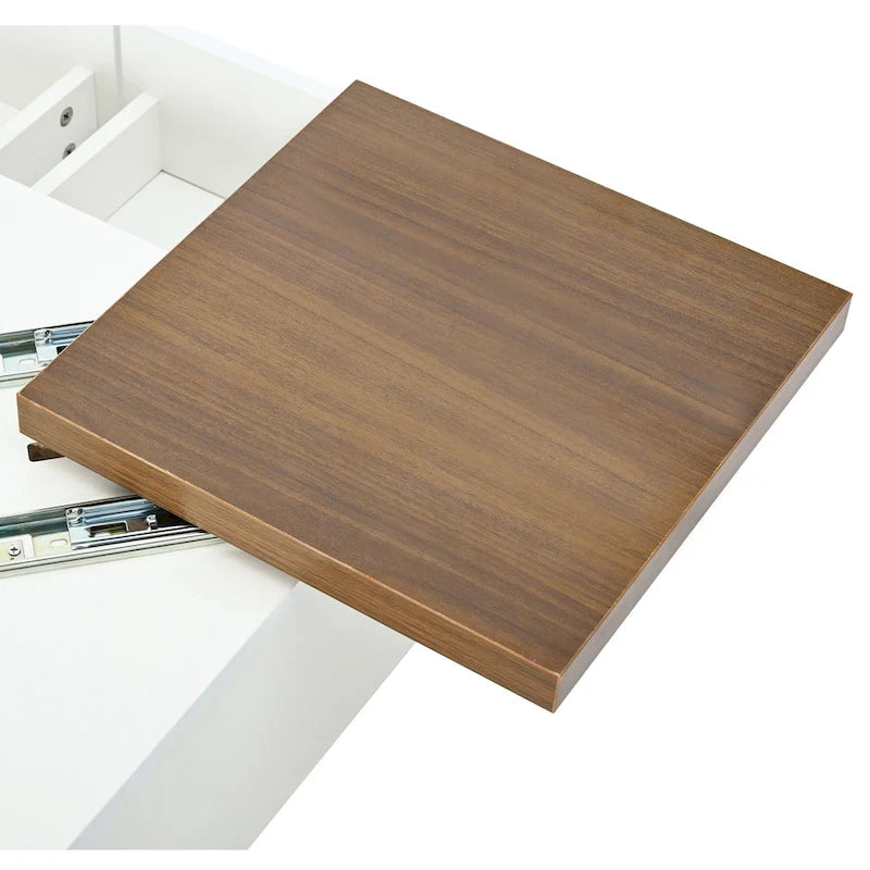 Square Wood Coffee Table with High Gloss finish