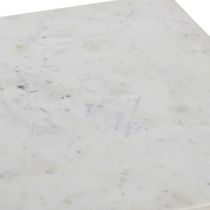 Marble and Metal End Table