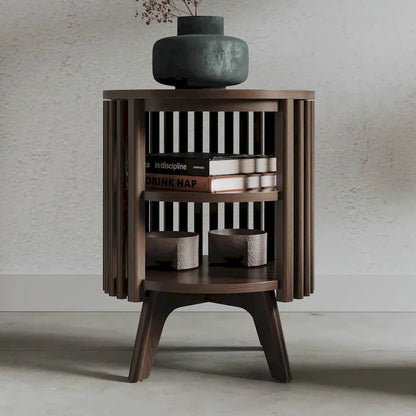 Studio London Sierra End Table with Storage and Round Side Table