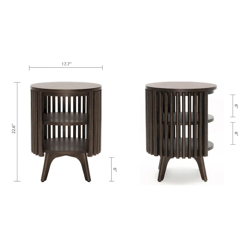 Studio London Sierra End Table with Storage and Round Side Table