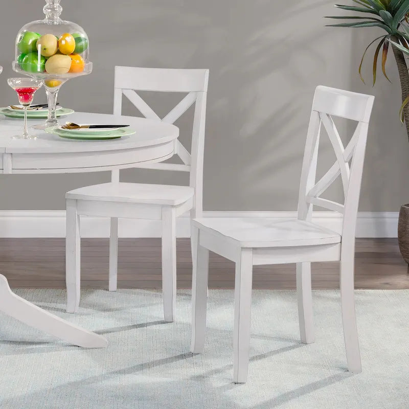 Antique X Back Wood Cross Back Dining Chairs