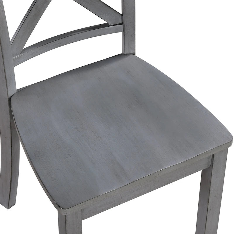 Antique X Back Wood Cross Back Dining Chairs