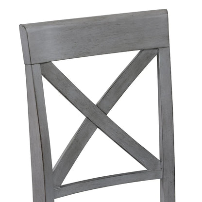 Antique X Back Wood Cross Back Dining Chairs