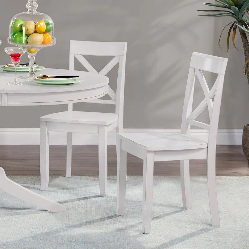 Antique X Back Wood Cross Back Dining Chairs