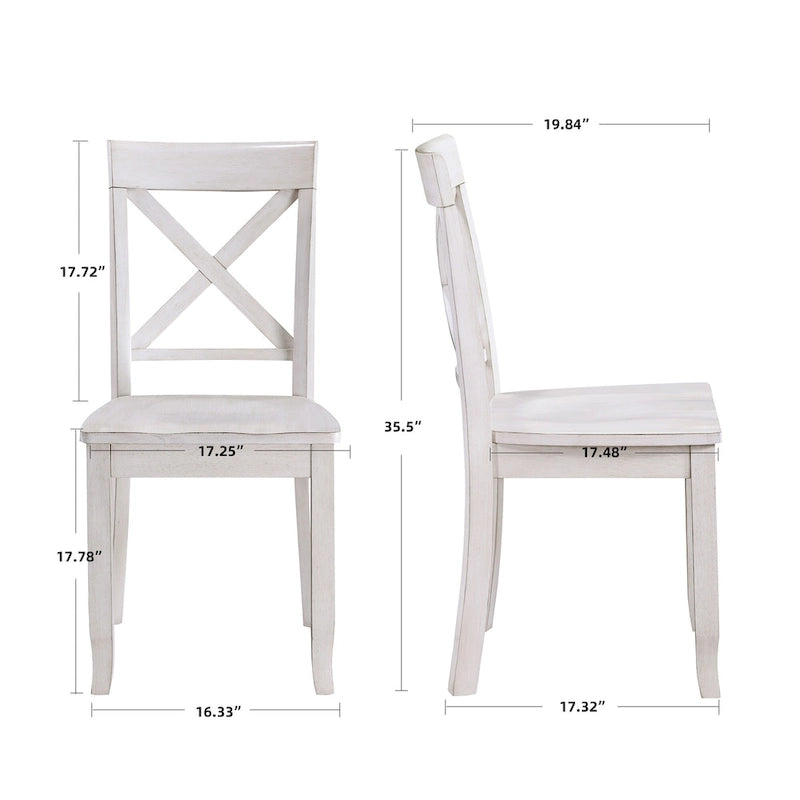 Antique X Back Wood Cross Back Dining Chairs