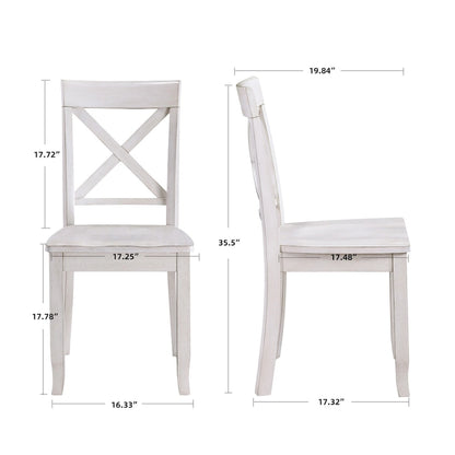 Antique X Back Wood Cross Back Dining Chairs