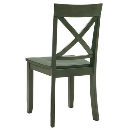 Antique X Back Wood Cross Back Dining Chairs